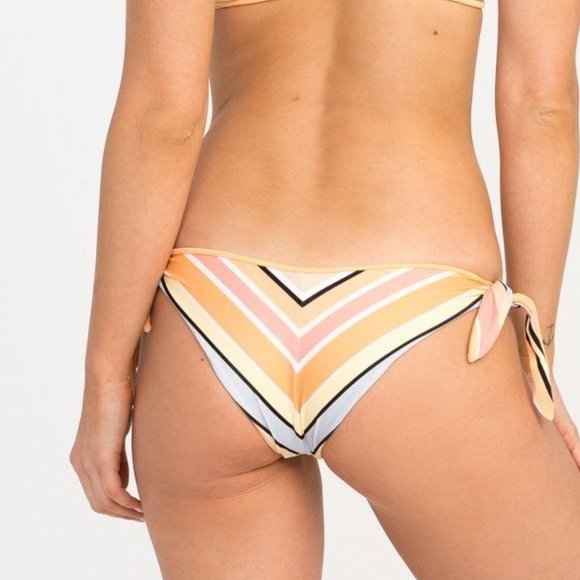 New RVCA Reversible Bikini Bottom Horizon Stripe NWT Size L - Picture 4 of 14